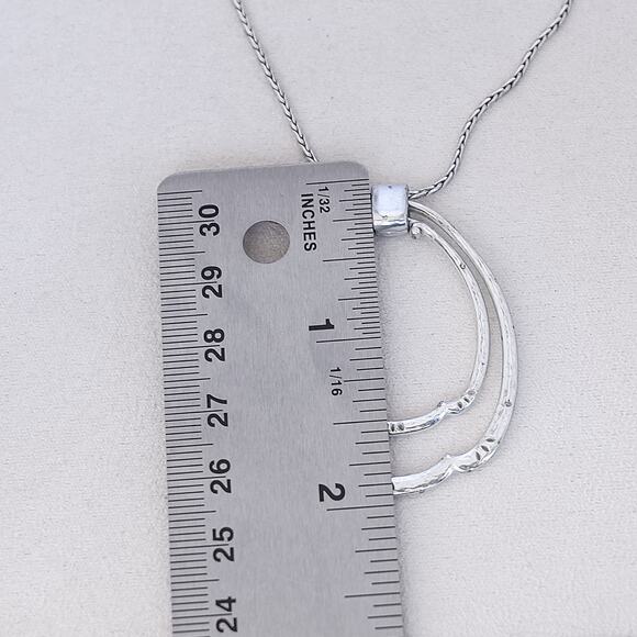 Brighton In Bloom Necklace Silver Plated Pendant Retired Designer 16-18" - Picture 5 of 6